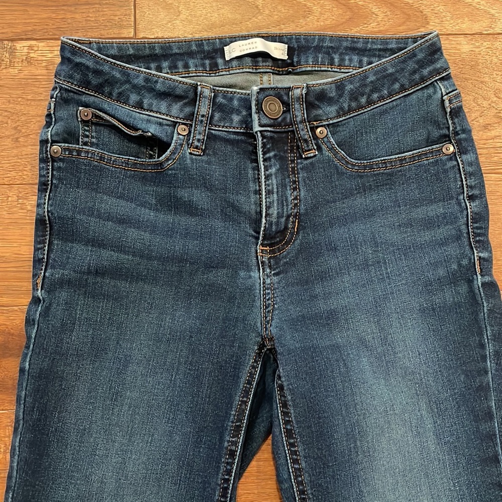 LC Lauren Conrad Women's Skinny Jeans - Dark Blue - Picture 2 of 16